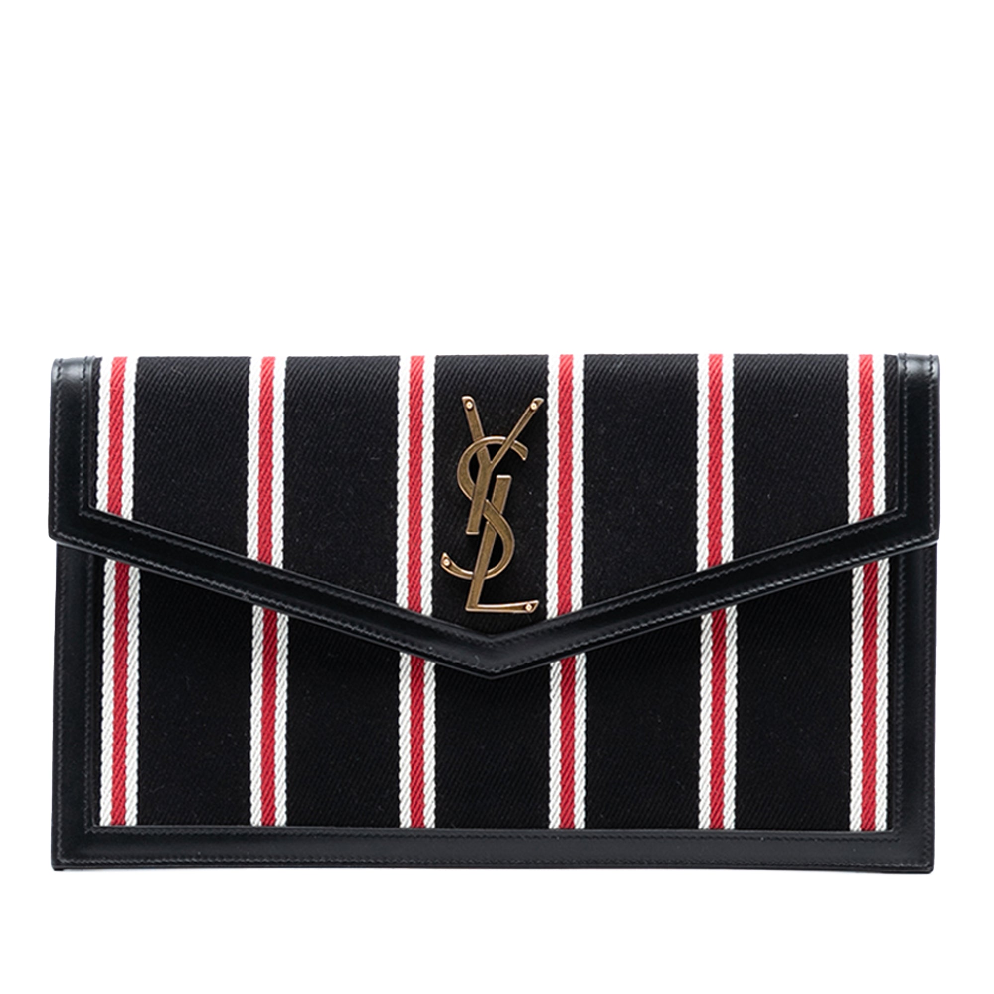Canvas Striped Uptown Pouch