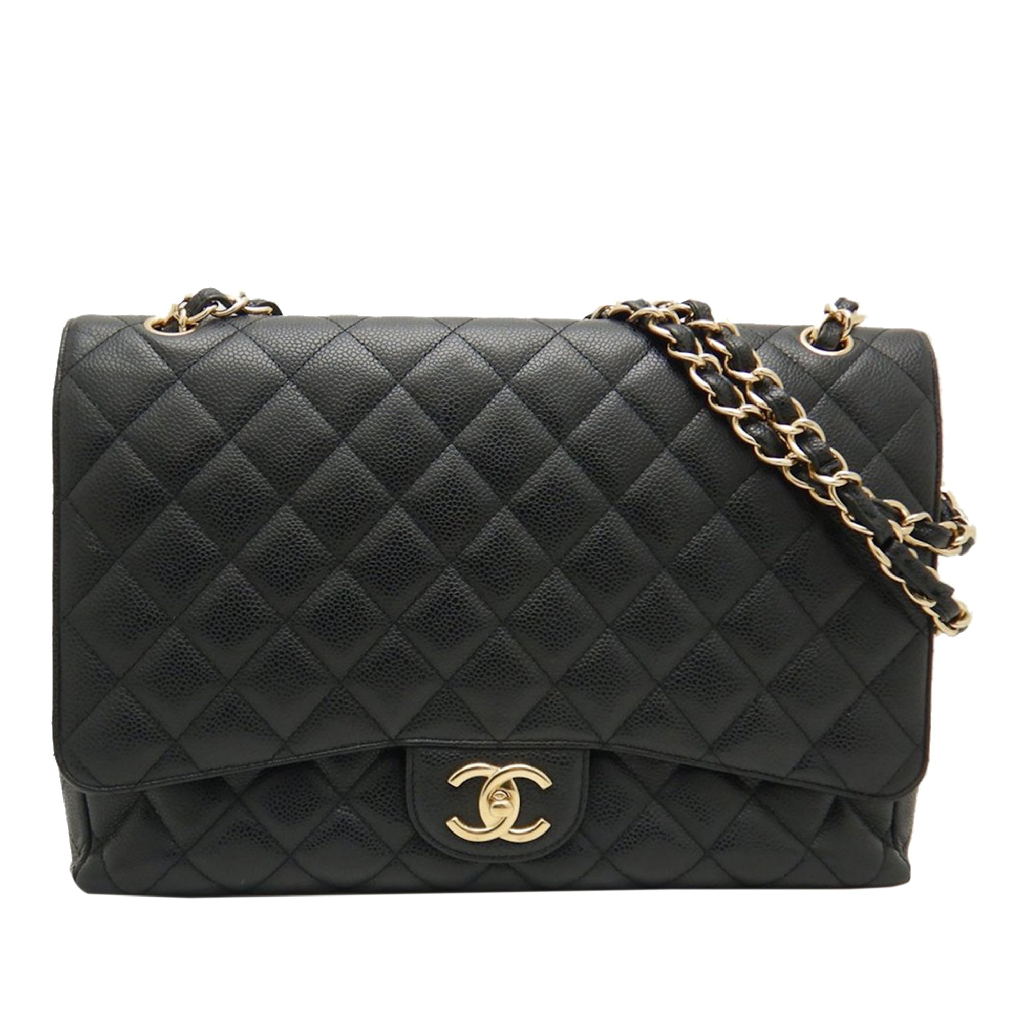 Maxi Classic Caviar Double Flap