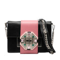 City Calf Crystal Embellished Ribbon Bag