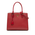 Soft Calf Trimmed Saffiano Lux Satchel