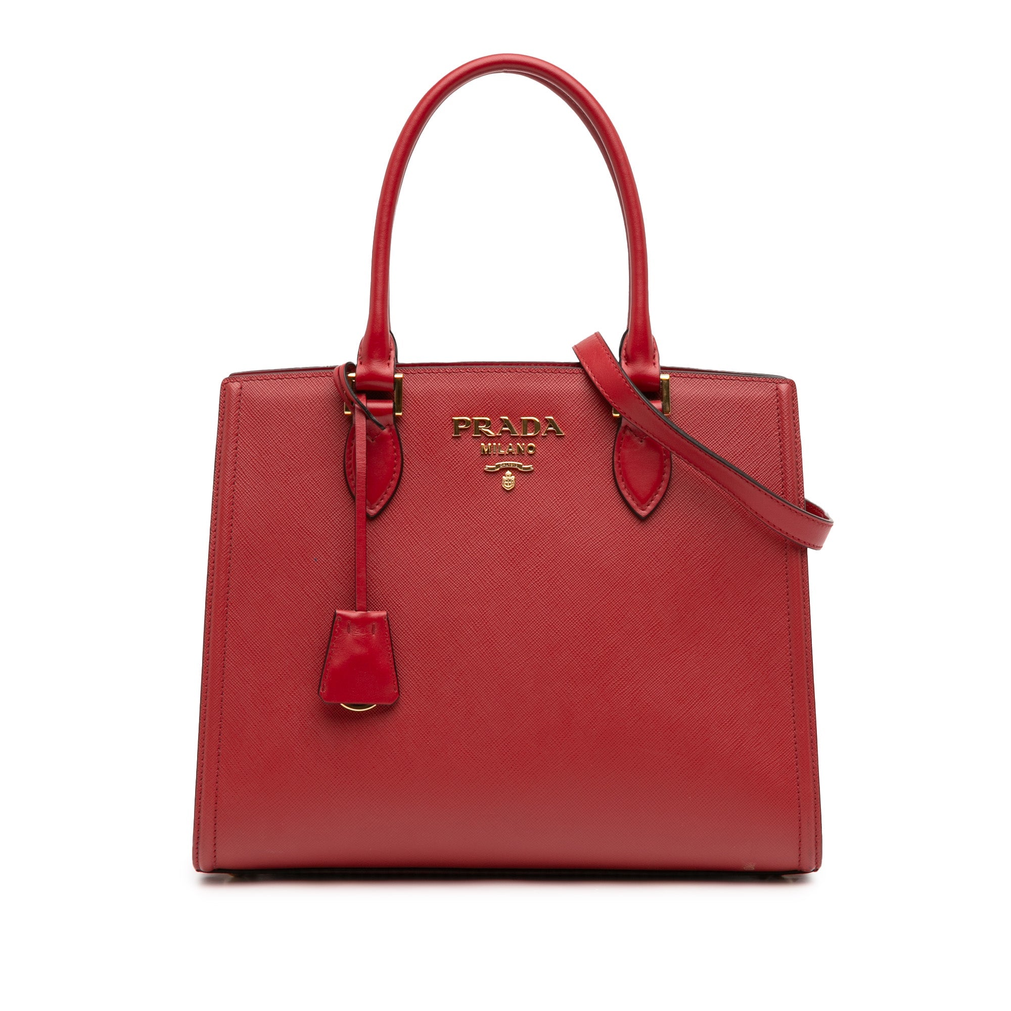 Soft Calf Trimmed Saffiano Lux Satchel