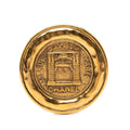 Gold Plated 31 Rue Cambon Round Brooch