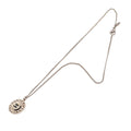 CC Silver Plated Crystal Enamel Pendant Necklace