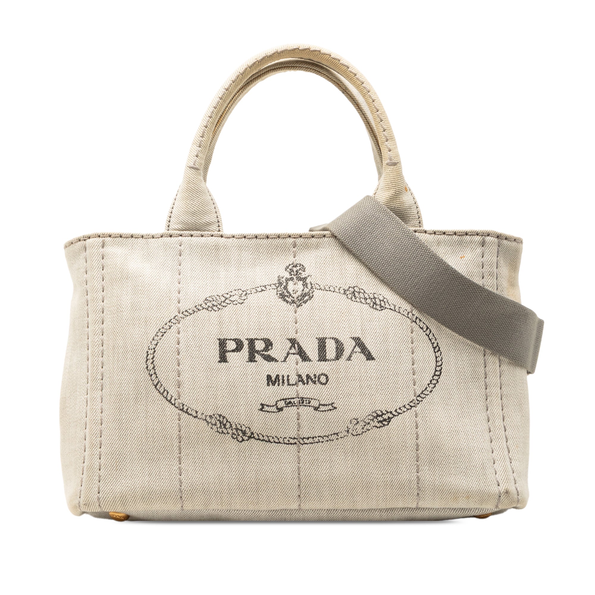 Small Denim Canapa Logo Satchel