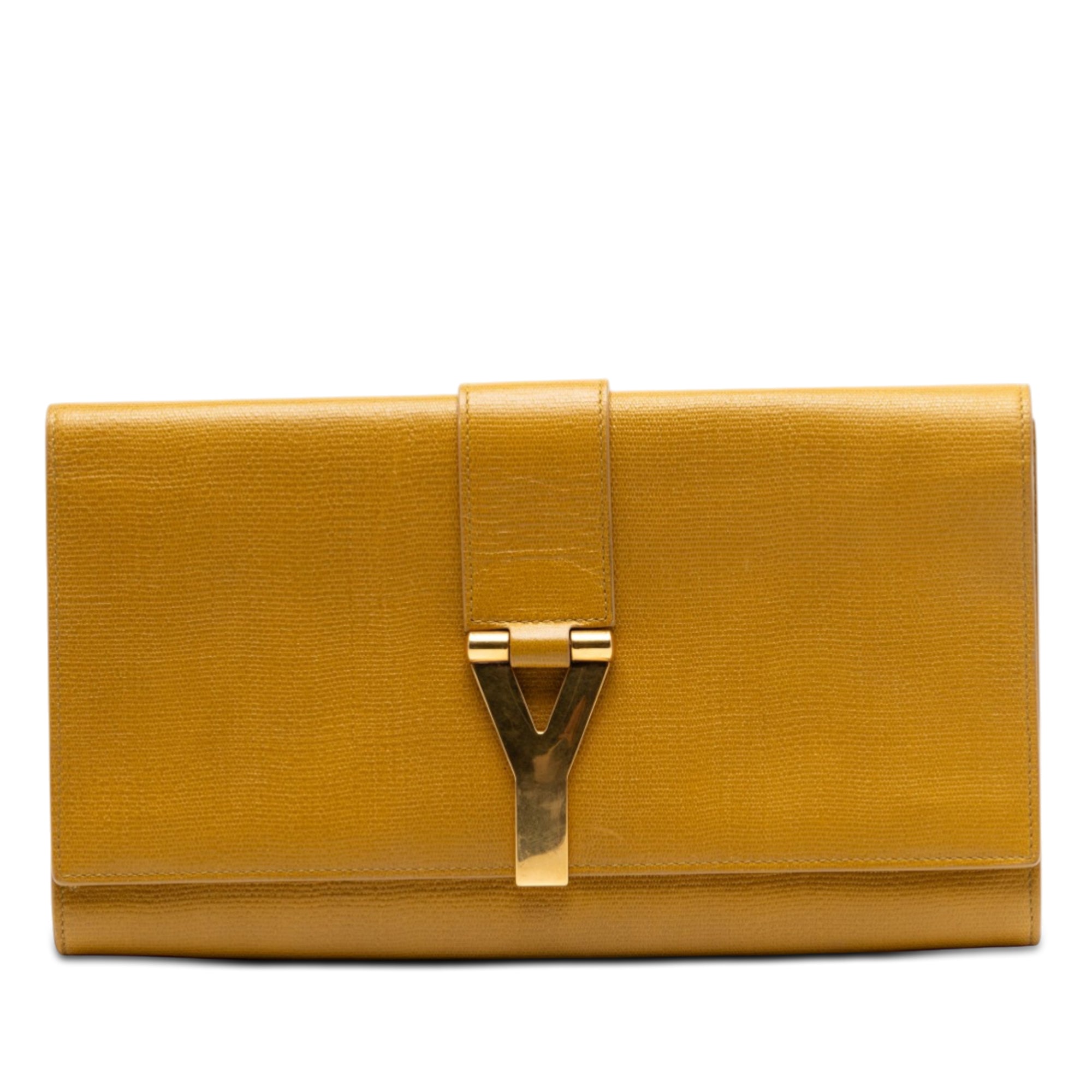 Textured Leather Chyc Ligne Clutch