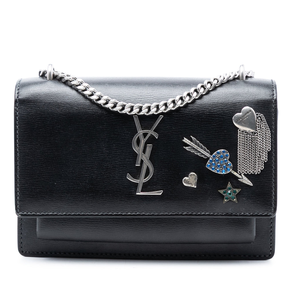 Mini Calfskin Monogram Lucky Charms Sunset Wallet on Chain