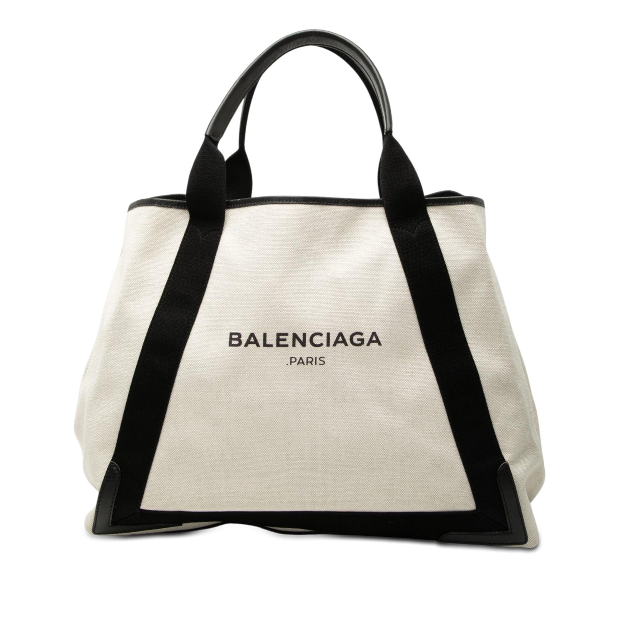 Canvas Navy Cabas Tote M