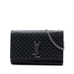 Medium Leather Studded Monogram Kate Crossbody
