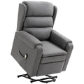 Fabric Heavy Duty Power Lift Recliner with Pockets, Dark Grey