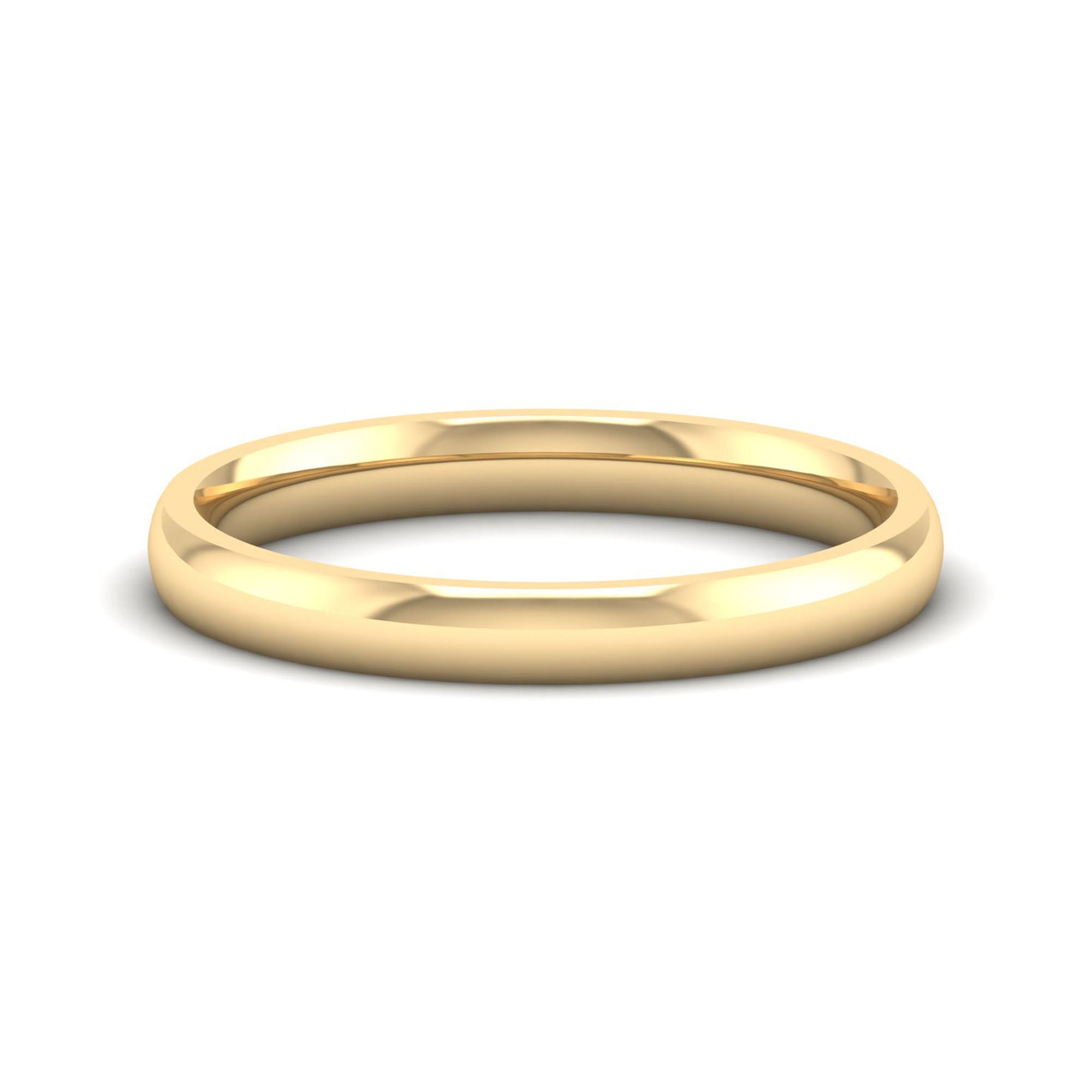 2.5mm Half Dome Wedding Ring