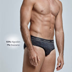 Don Algodon Pack 12 Slips Hombre Suaves | Transpirables y Resistentes | 6 Slips lisos y 6 Slips estampados