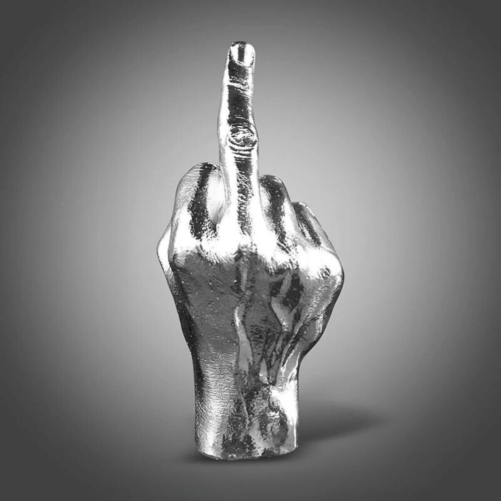 ArtZ® I Have A Bad Attitude Sculpture - Silver