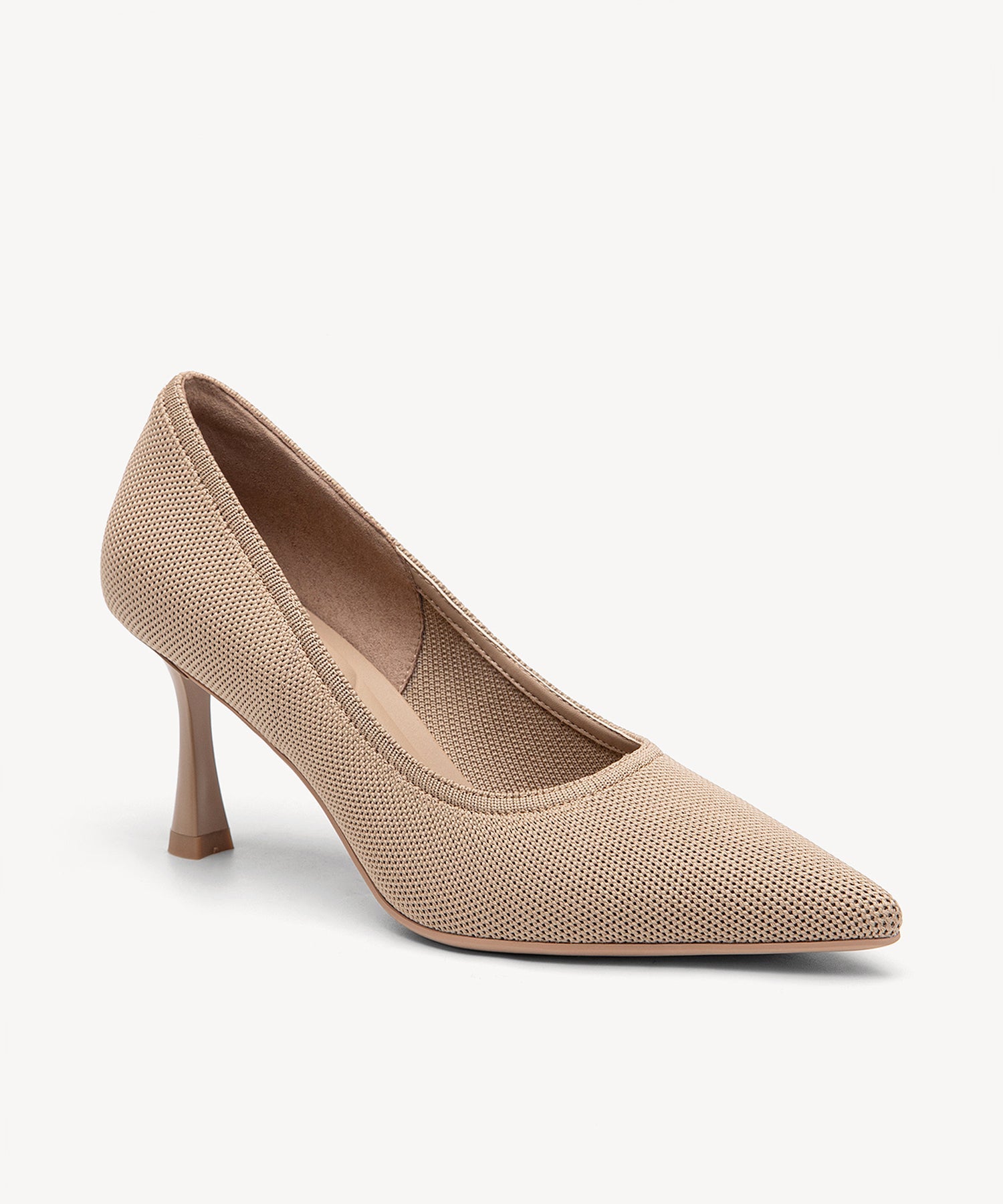 EternalPace Minimalist Stiletto Heeled Pump - Apricot / Wide (D-E) / US 10 | EU 41.5 | UK 8