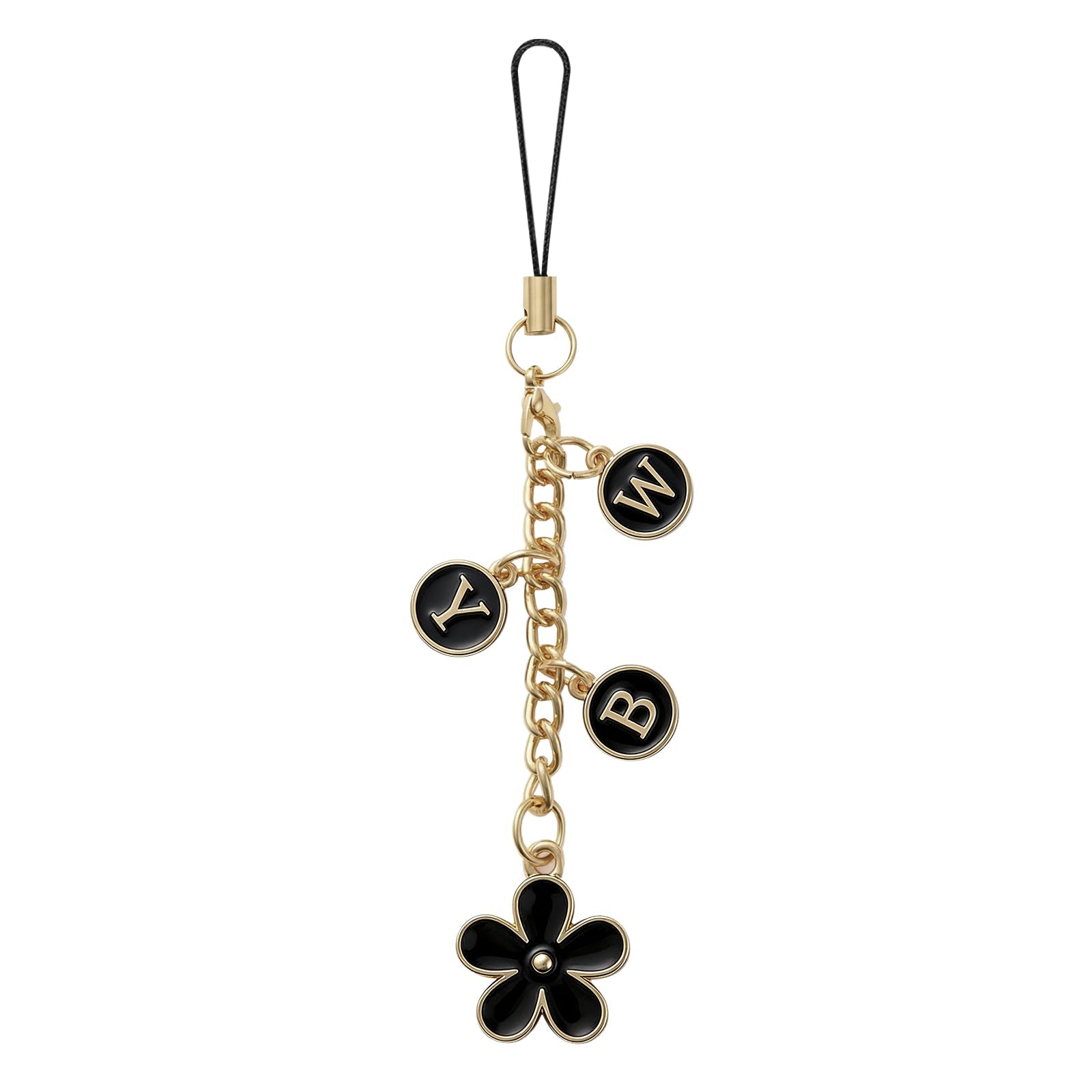 Gold-Tone Flower Letter Strap