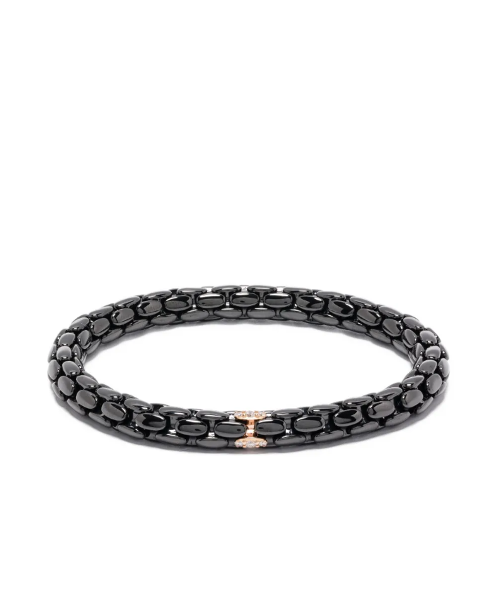 Orotech 18K Gold Stretch Bracelet — Black