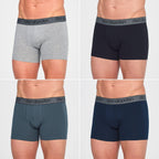 Don Algodon | Pack 6 Boxers Lisos | 3 Negros, 1 Marino, 1 Verde, 1 Gris | Transpirables