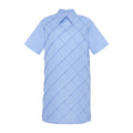 Diamond Grid Shirt Dress | Blue