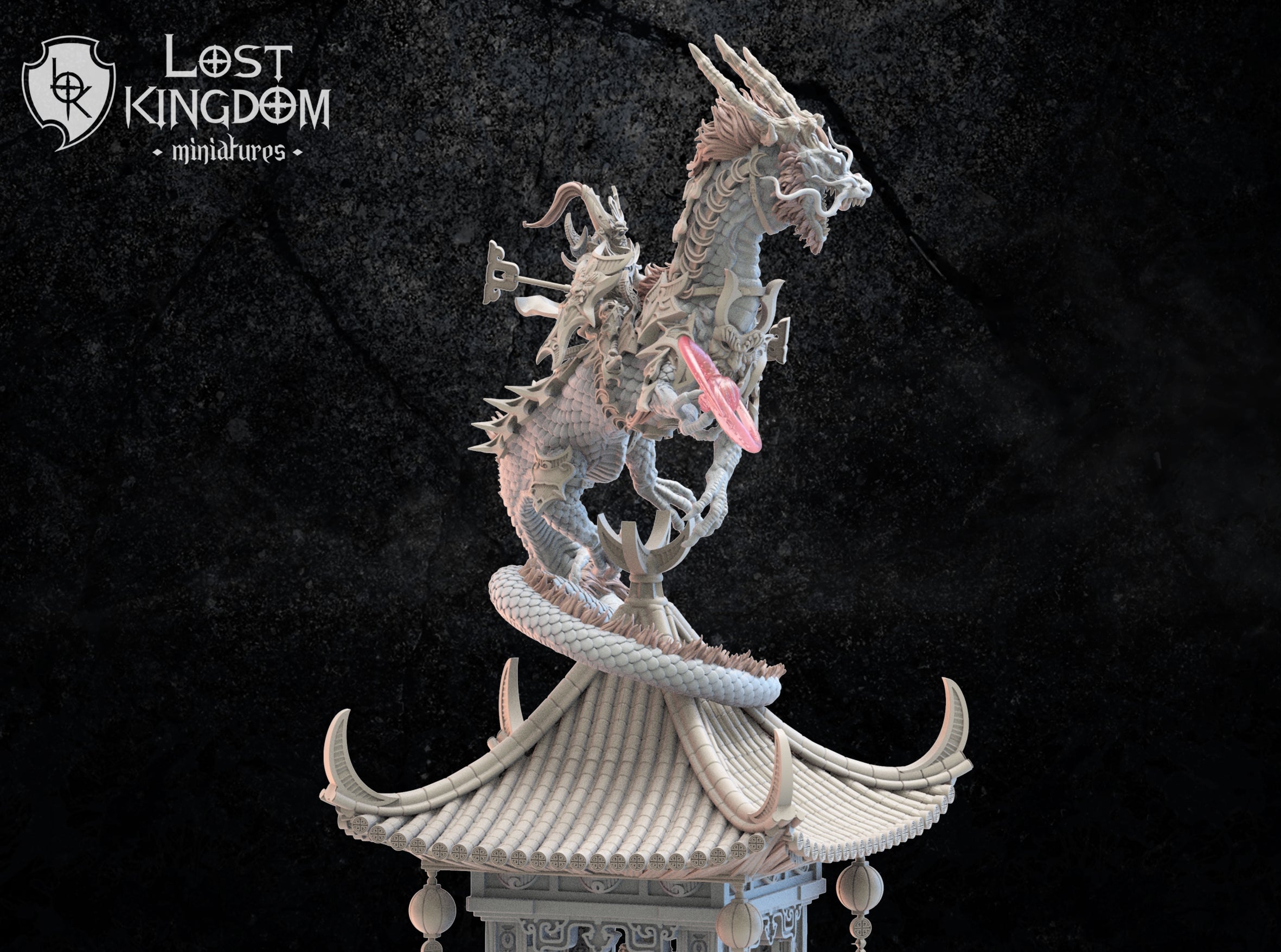Shiro, Chieftain On Tatsu, Lost Kingdom Miniatures