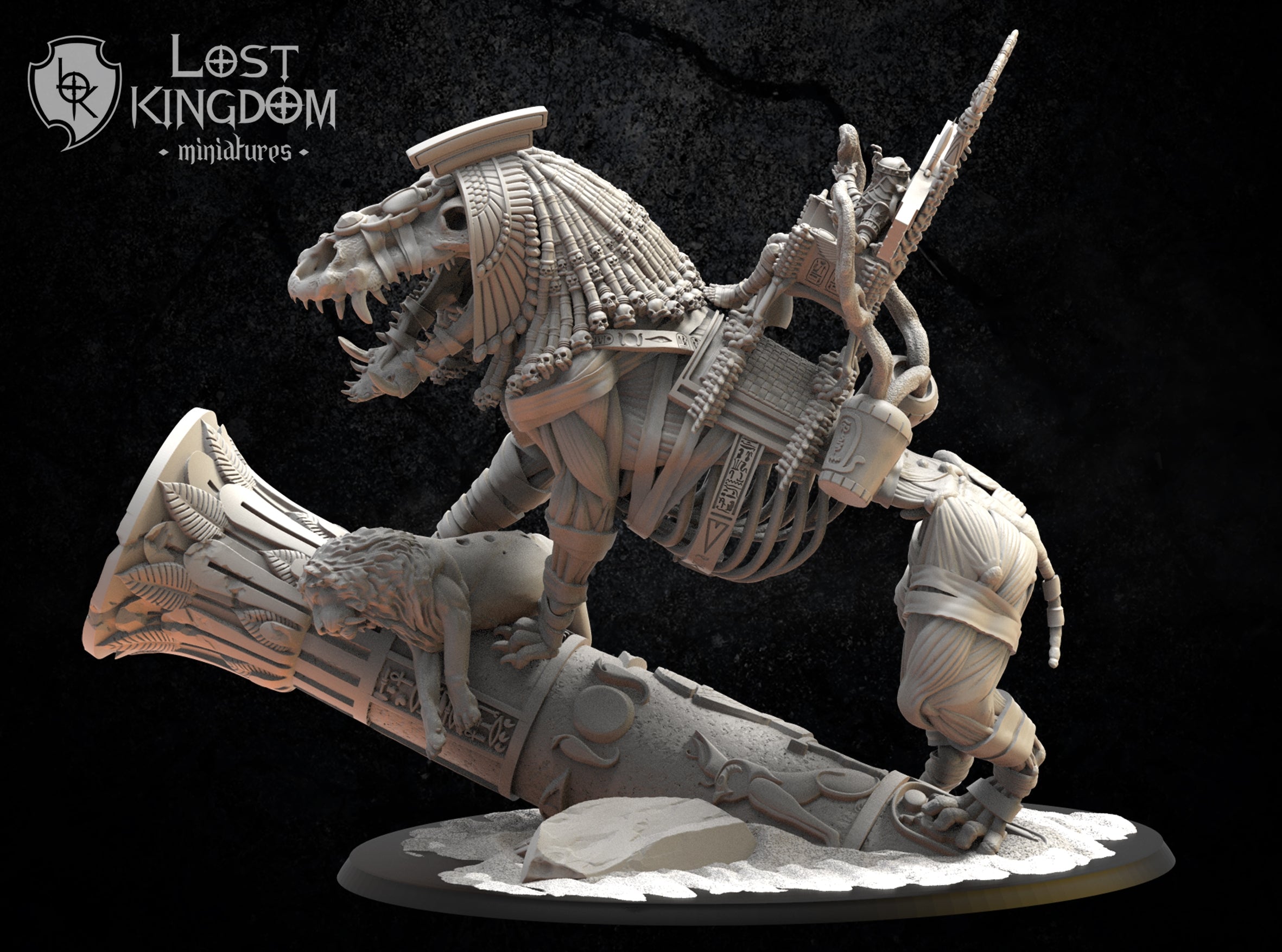 Amenhotep, The Terrible On Ammit, Lost Kingdom Miniatures