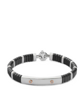 Barakà Rose Gold and Rubber Bracelet — Black
