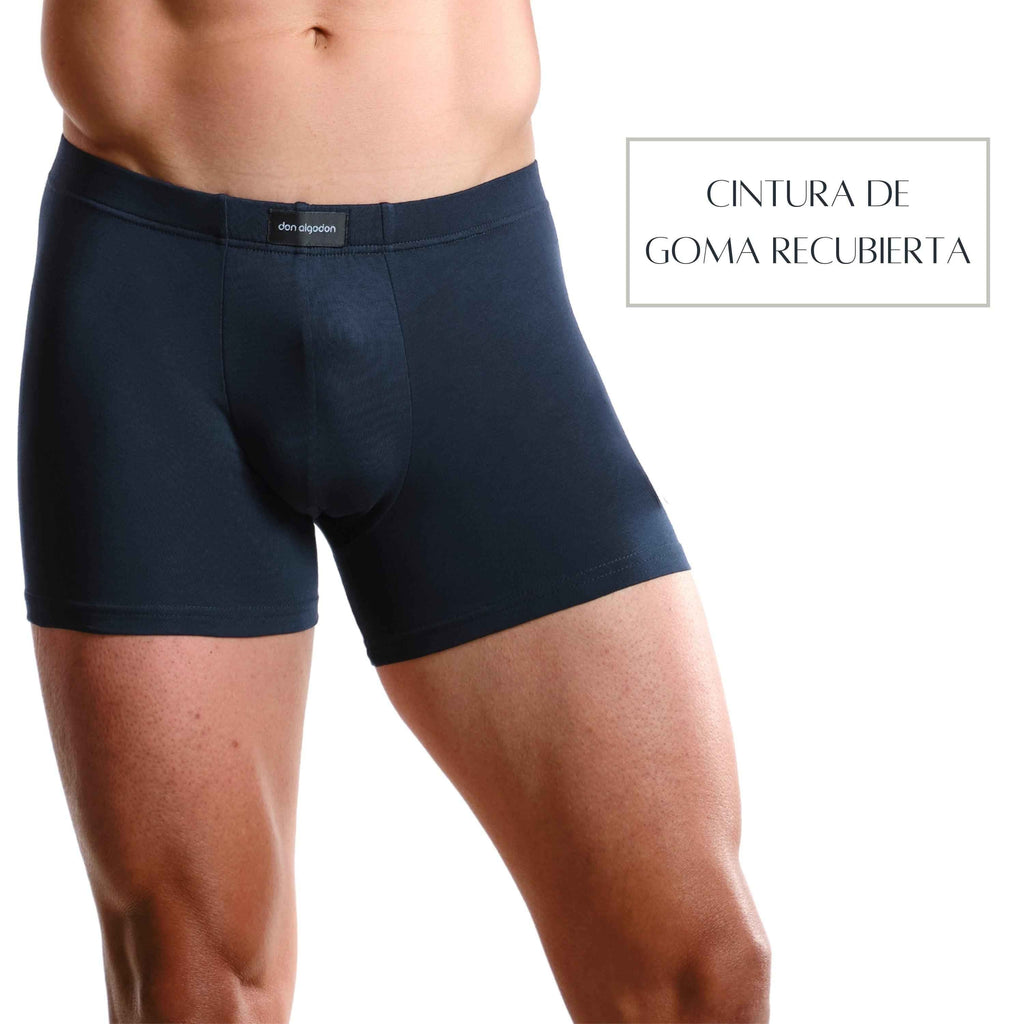 Don Algodón | Pack 6 Boxers Hombre | Calzoncillos Lisos con Goma Elástica Recubierta