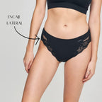 Don Algodon | Pack de 6 Bragas Bikini con Encaje Lateral | Transpirables