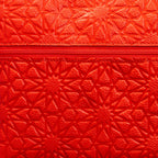 Red Embossed Crossbody Bag with Islamic Design Pattern