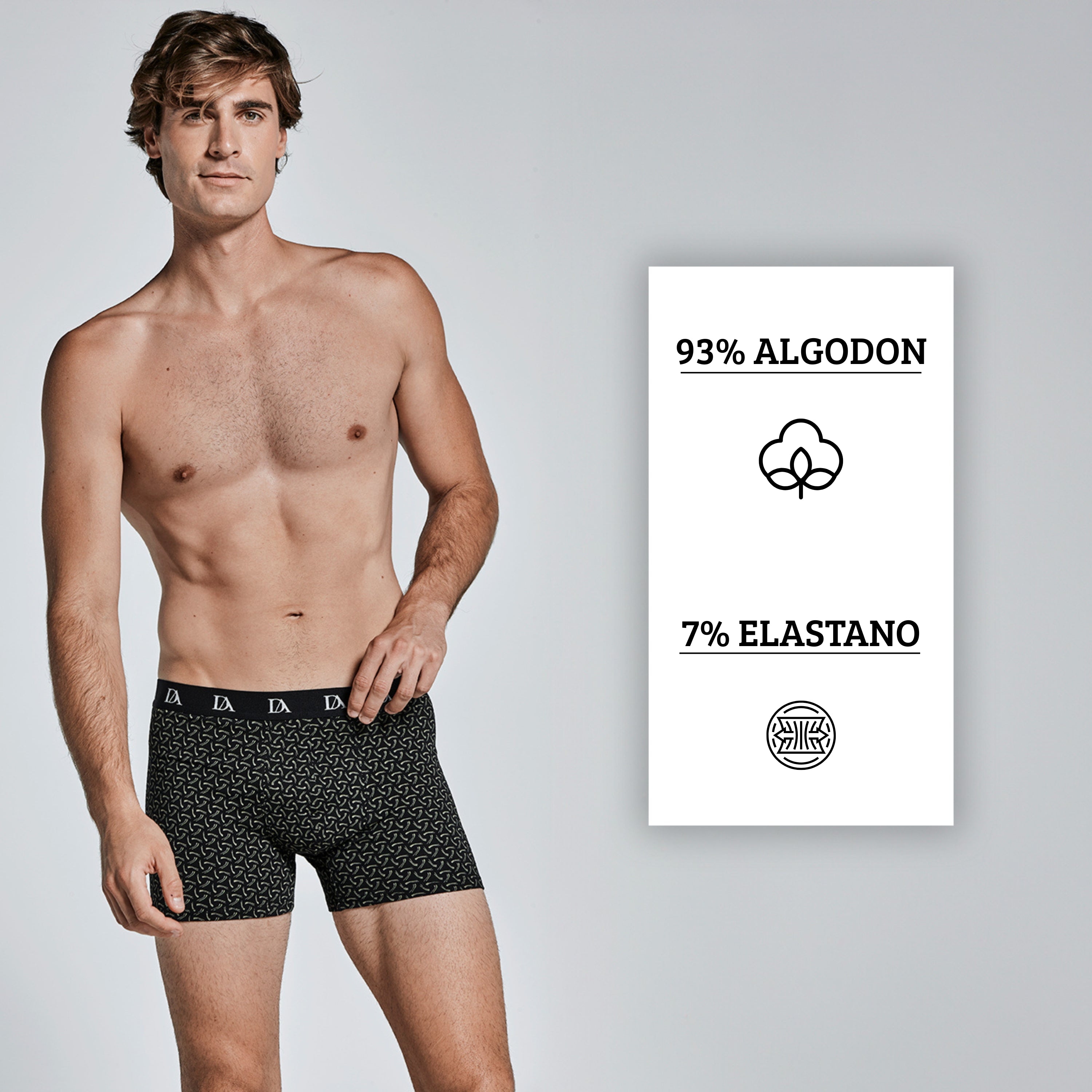 Don Algodon | Pack de 6 Boxers Para Hombre Lisos y Estampados | Suaves y Transpirables | 93% de Algodon | Maximo Confort | Para Uso Diario | 5 Tallas Disponibles