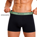 FEVI | Pack 6 Boxers Hombre Algodón | Colores: Azul, Negro, Verde, Marino, Gris, Azulado | Cómodos para Uso Diario