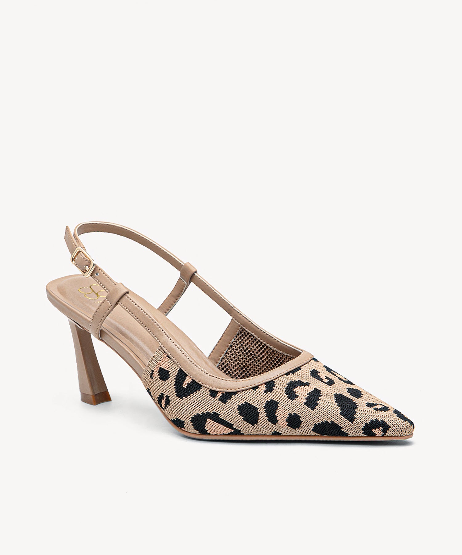 Minimalist Weave Pointed Toe Heeled Slingback - Leopard / US 9.5 | EU 41 | UK 7.5