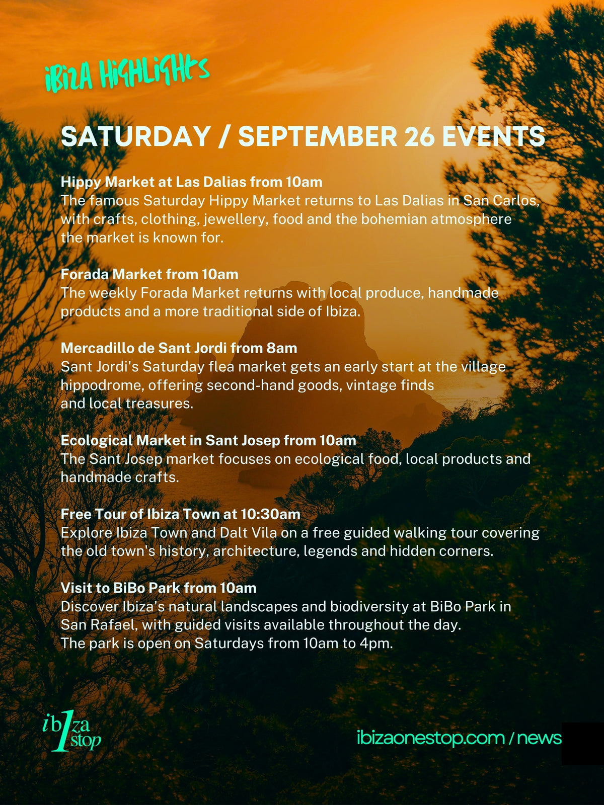 Saturday, September 26 in Ibiza Brings Brazilian Day, a Medieval Sea Fair, Sant Miquel Celebrations and More