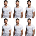 DON ALGODON | Pack de 6 Camisetas Interior de Manga Corta Blanca | 100% Algodon | Transpirable | 4 Tallas | Se Adapta al Cuerpo | Suave y Confortable | Acabados Reforzados | Hilo Compacto
