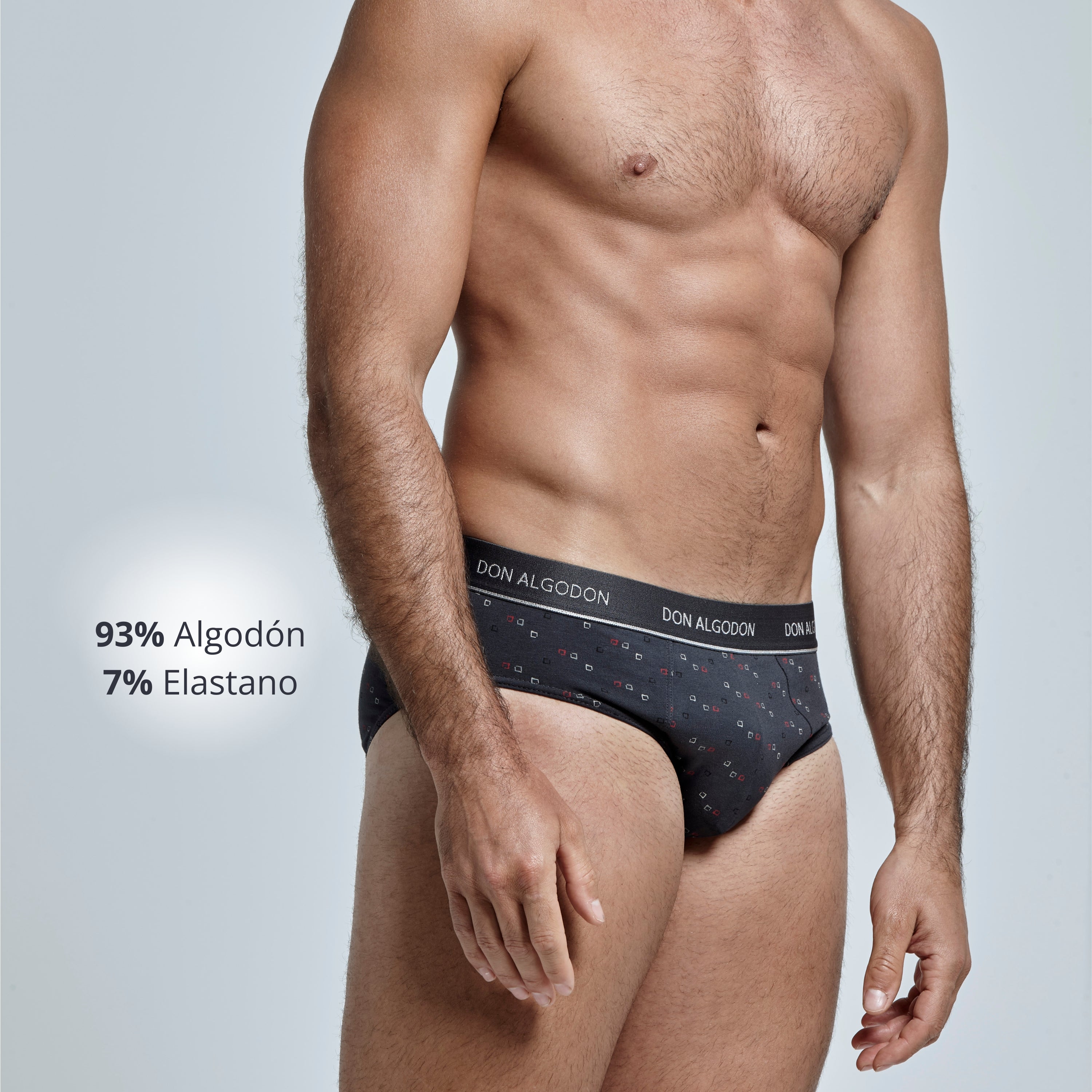 Don Algodon | Pack de 6 Slips Para Hombres Lisos y Estampados | Suaves y Transpirables | 93% Algodon | Para Uso Diario | 5 Tallas Disponibles | Maximo Confort