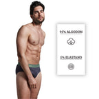 Don Algodon | Pack 6 Slips para Hombre Suaves | Transpirables y Resistentes | 1 Unidad por Color