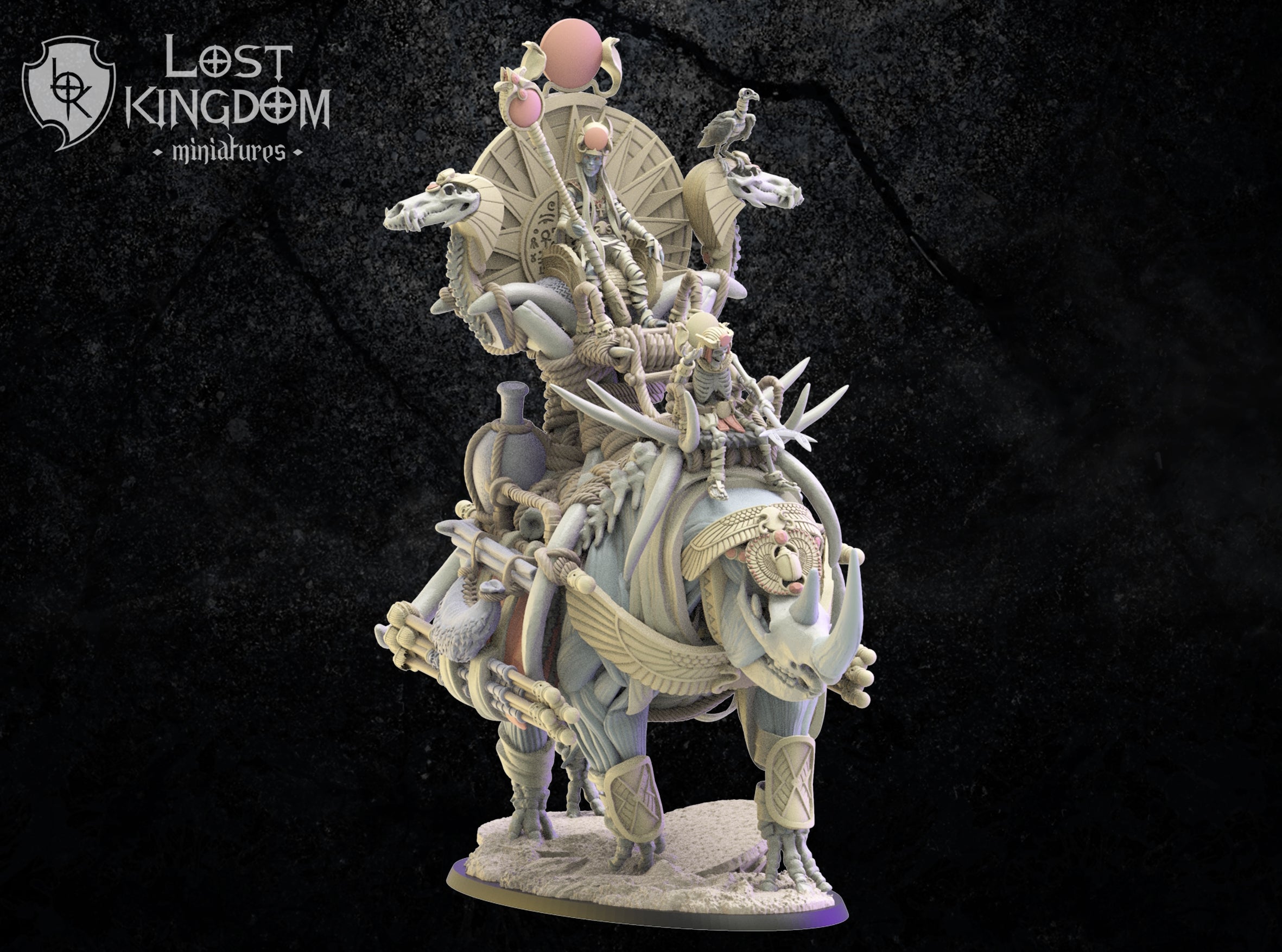Hathor, Beduin Sorcerer On Rhinoceros, Lost Kingdom Miniatures