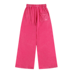 Washed Pink Wide Leg Joggers