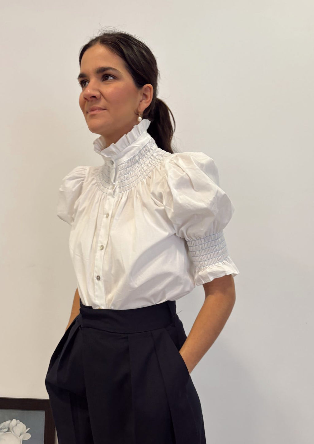 Blusa Milán - Celeste Manga corta