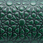Small Embossed Leather Bag in Dark Green - Bayarcal