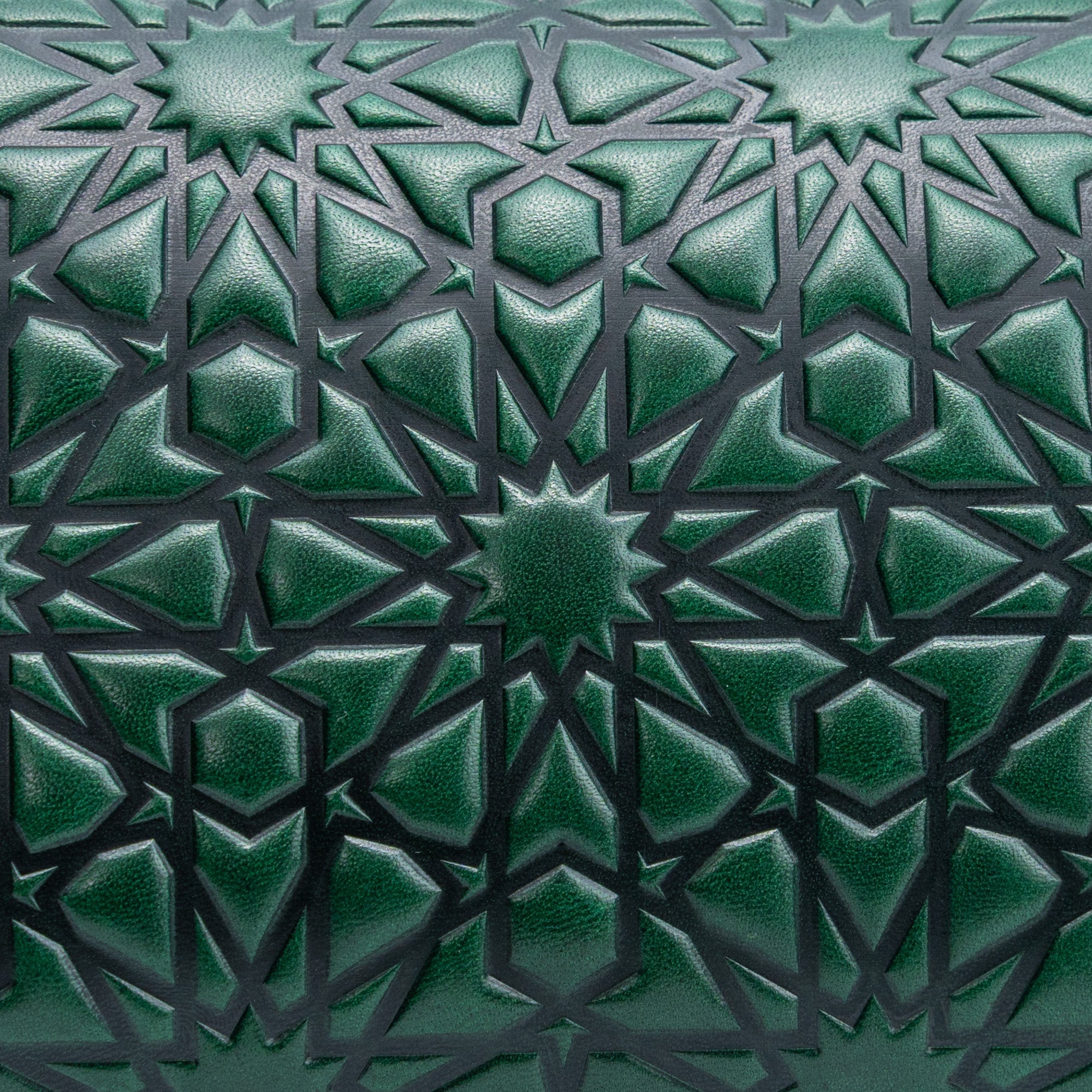Small Embossed Leather Bag in Dark Green - Bayarcal