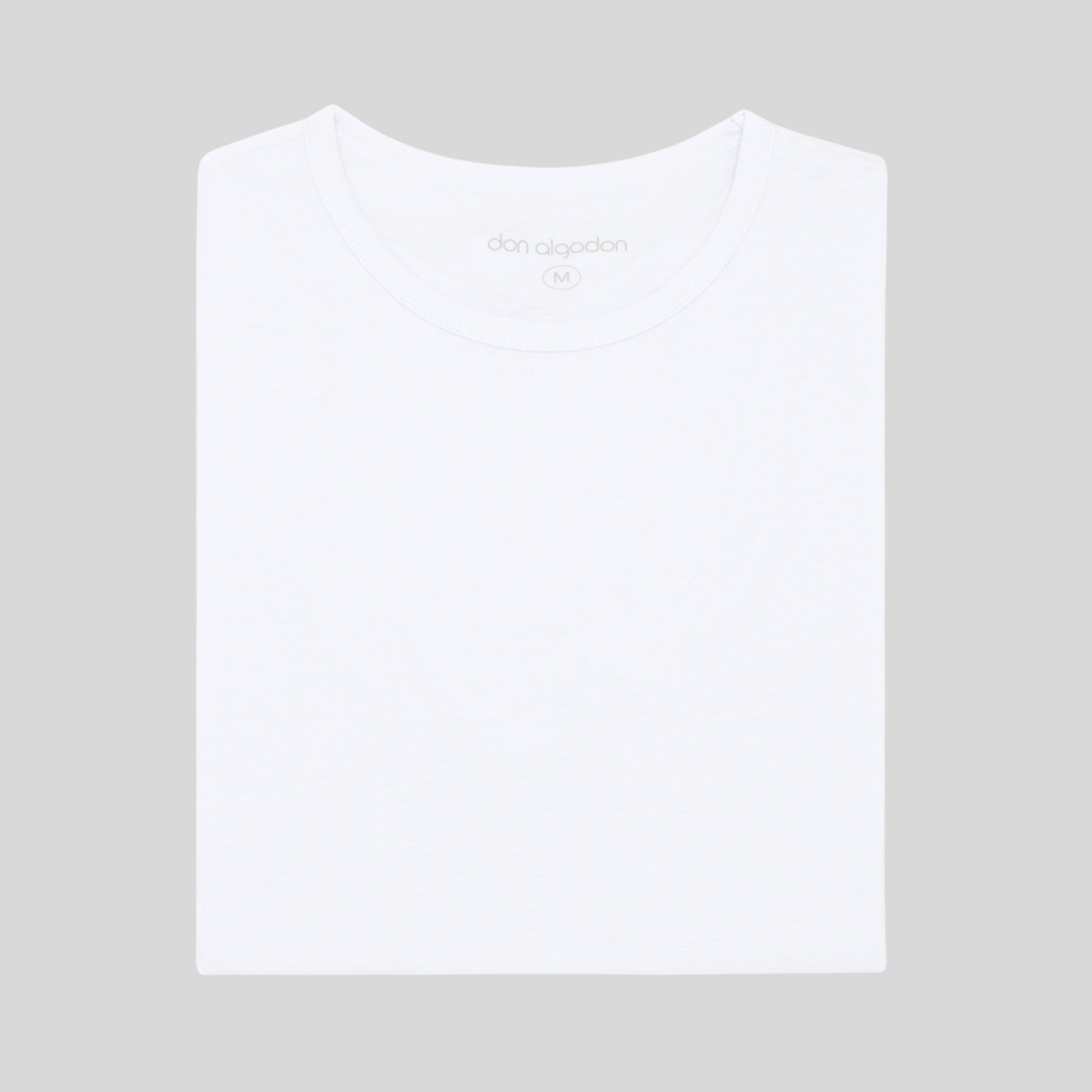 Don Algodon | Pack de 3 Camisetas Interior Blanca Unisex | 100% Algodón