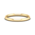 2mm Half Dome Wedding Ring