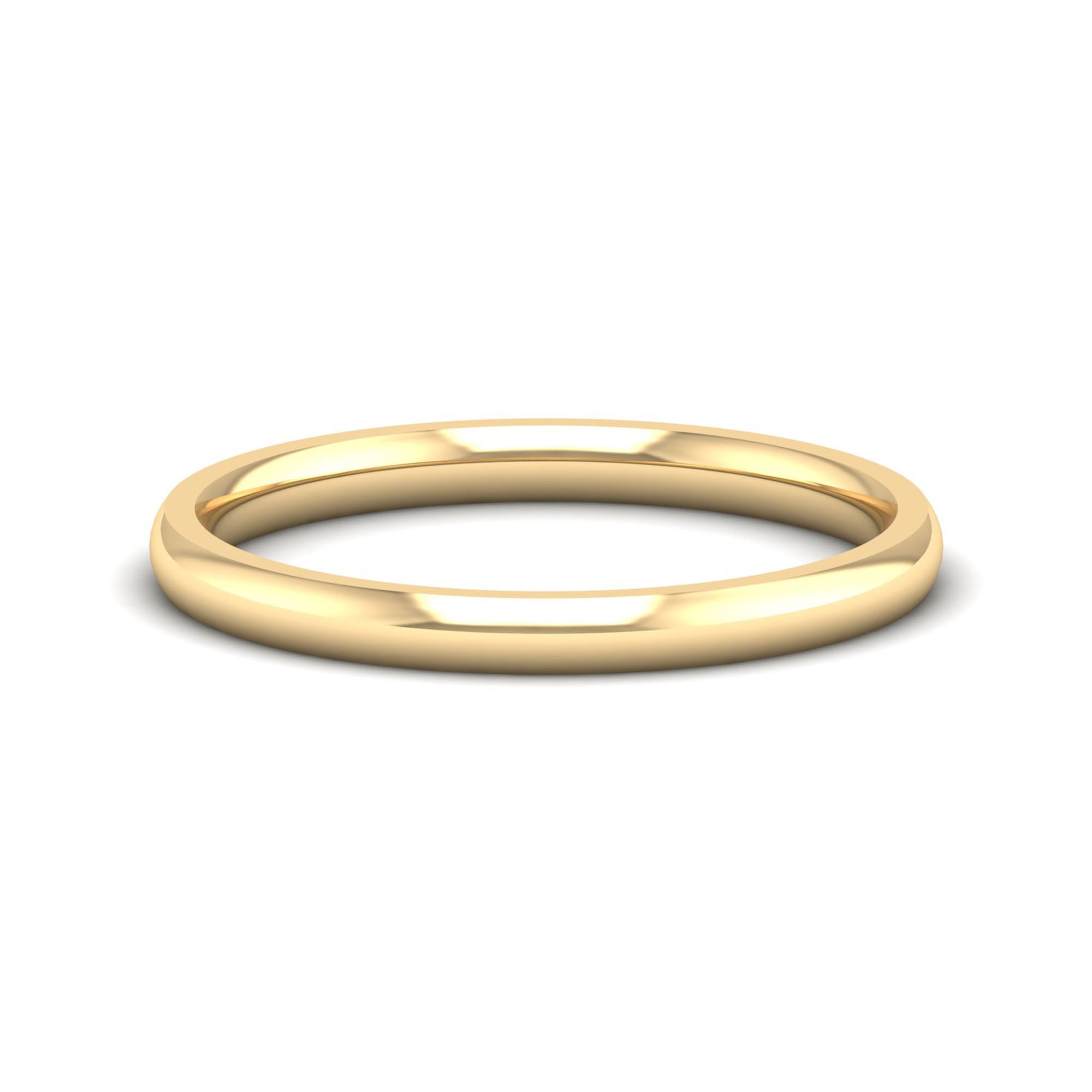 2mm Half Dome Wedding Ring