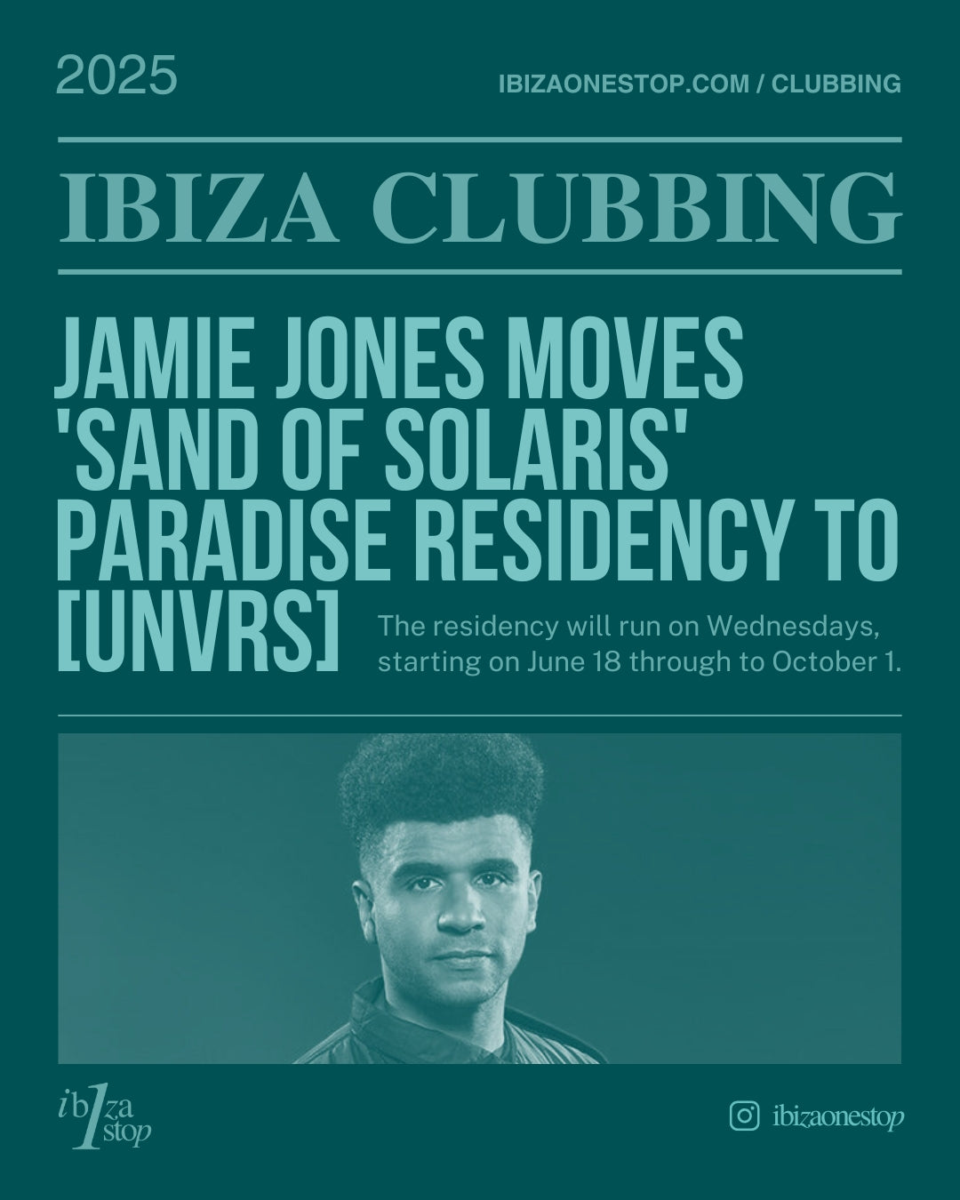[UNVRS], the highly anticipated Ibiza venue opening in 2025, has announced that Jamie Jones’ Paradise residency will be moving there.