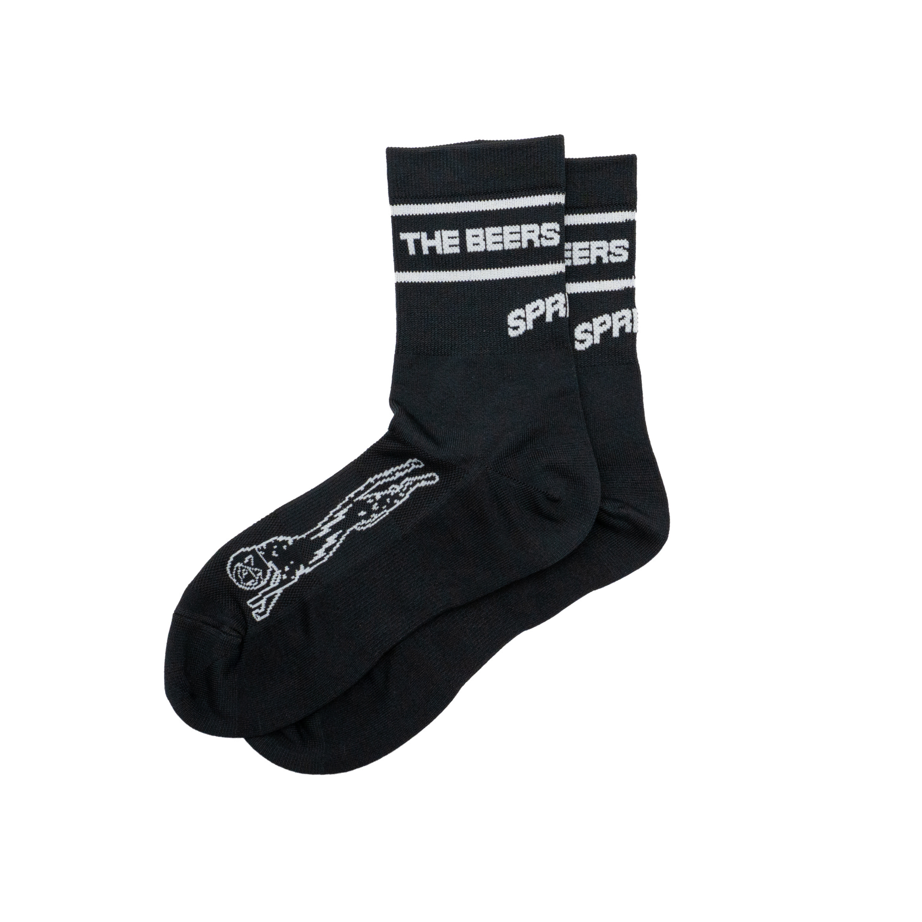 Sprints Core Zero Socks - Here for the Beers Run Club Black