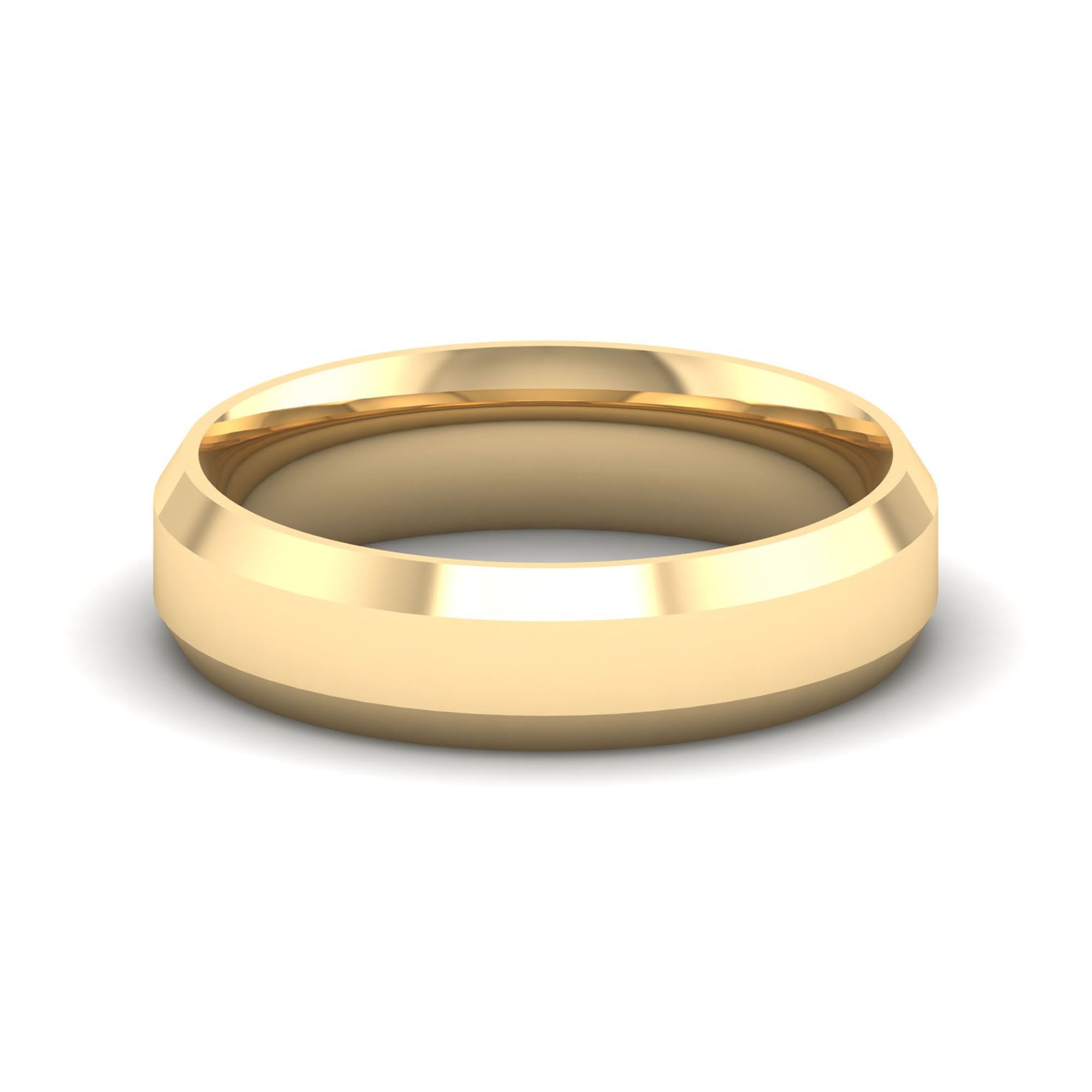 5mm Men's Beveled Wedding Band