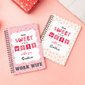 Cuaderno espiral A5 personalizado Sweet to Work with You multicolor con nombre y 120 páginas rayadas Regalo de cumpleaños para un colega amigo