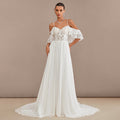 Bridal Wedding Dress Ivory Long A-line