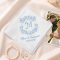Pañuelo Personalizado con Bordado Nombre y Fecha Regalo de Novia para la Ducha Nupcial