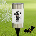 Luz Solar de Jardín Personalizada Halloween Perro de Caricatura Impermeable con Nombre Desmontable Decoración de Jardín Regalo de Halloween para los Amantes de la Jardinería Familiar