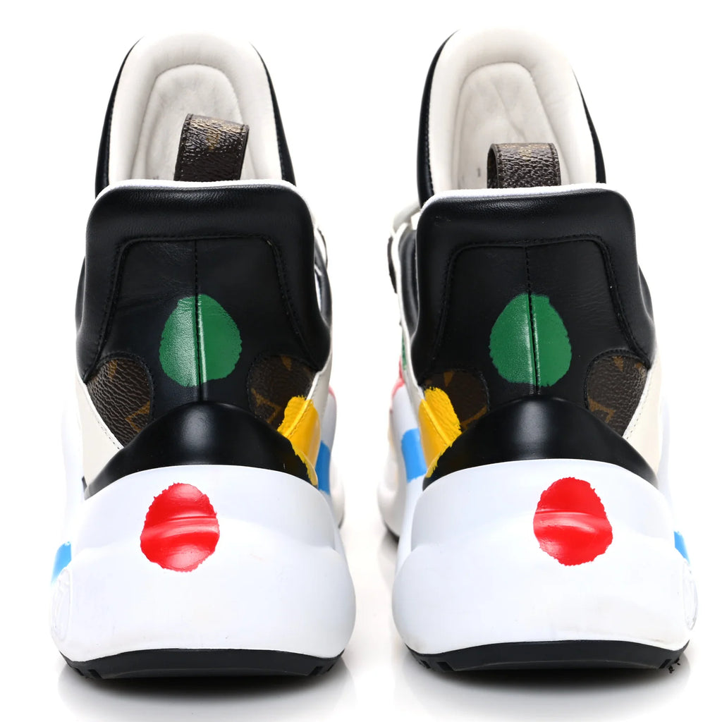 Louis Vuitton LV X YK Calfskin Monogram Dots Monogram Archlight Sneakers White